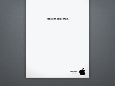 [AD] Jobs Ennobles Man ad adv apple campaign jobs