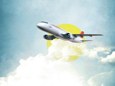 My Plane - BCC Bank - Cover detail of the travel catalog bank catalogue cloud graphic plane sun travel
