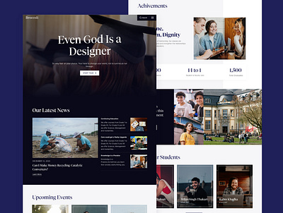 College Landing page design college website education landing page school ui university web design