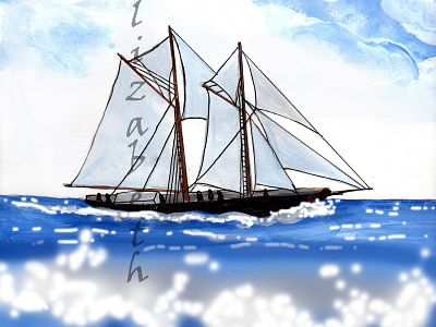 Ship illustration for Childrens book