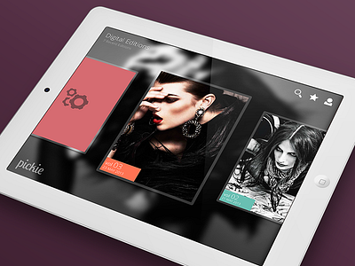 Pickie 2.0 Preview app coverflow design interface ipad
