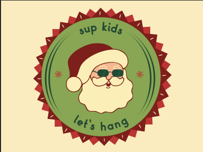 Cool Santa christmas holidays santa