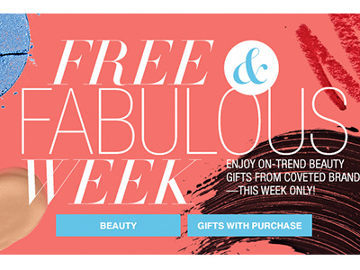 Free & Fab beauty email design makeup