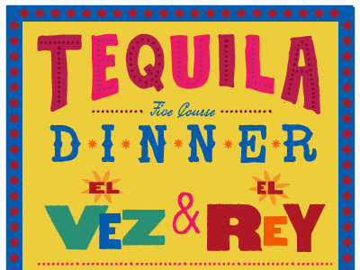 Tequila Dinner folk art mexican tequila