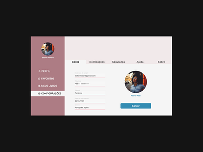 DAILY UI #007 · Settings Design 007 challenge dailyui design desktop settings site ui webdesign