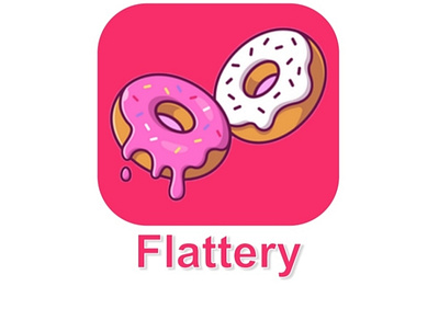 "FLATTERY" a dessert delivery app icon