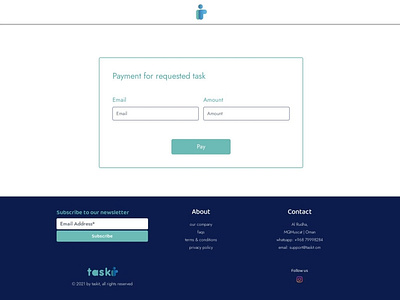 Taskit Payment registration form