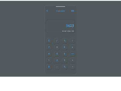 Calculator UI design application graphic design mobile