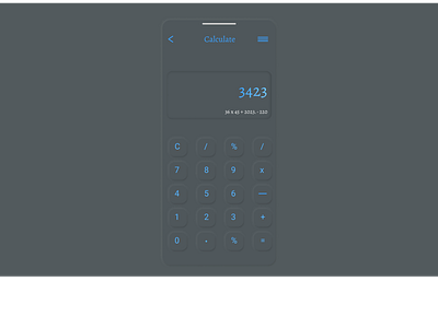 Calculator UI design