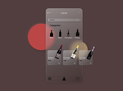 Liquor shop online #DailyUI application design figma graphic design mobile motion graphics website website design