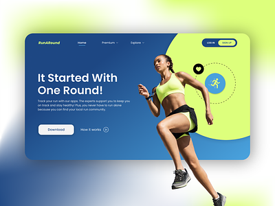 Run a Round - Sports Tracking Landing Page.