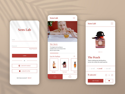 Sens Lab - Perfume Apps app apps fragrance fragrance app graphic design mobile mobile design perfume perfume mobile app perfume web app ui uiux user interface