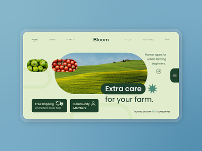 Bloom - Urban Farming Landing Page
