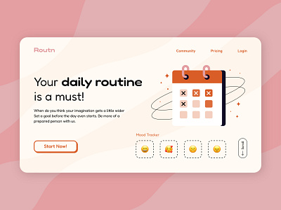 Routn - Daily Routine & Selfcare Landing Page