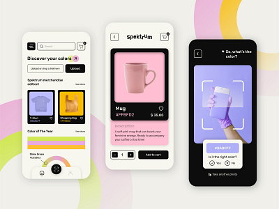 Spektrum - Color Maker Apps app apps color color maker app colorful colour creative design graphic design landing page mobile app mobile apps mobile design pastel ui uiux user interface