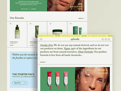 Aphrodia - Beauty Products Landing Page