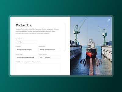 ⛴ Maritime and Port Website Onboarding Page