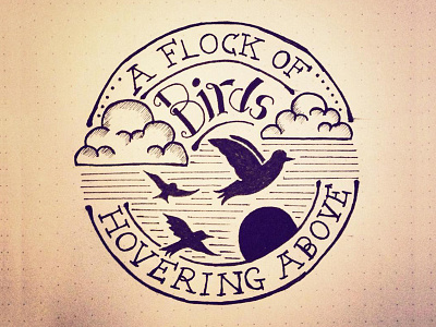 A Flock of Birds (Part II) design doodle lettering type typography