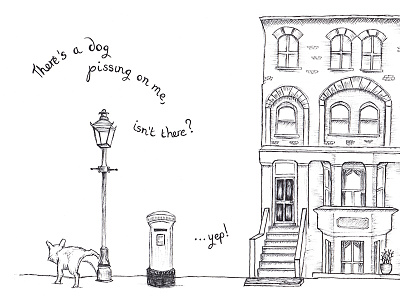 Poor Lamp Post design doodle drawing lamp post sketch townhouse typography
