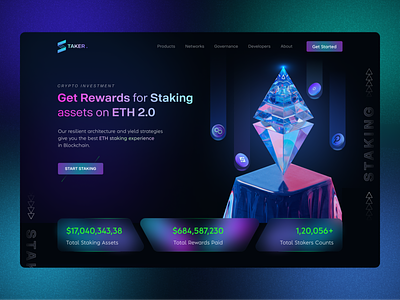 Crypto Staking Landing Page
