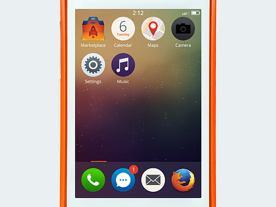 Firefox OS Home Screen Redesign firefox flat mobile os