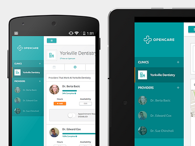 Opencare For Clinics clinic design doctor health healthcare ui ux