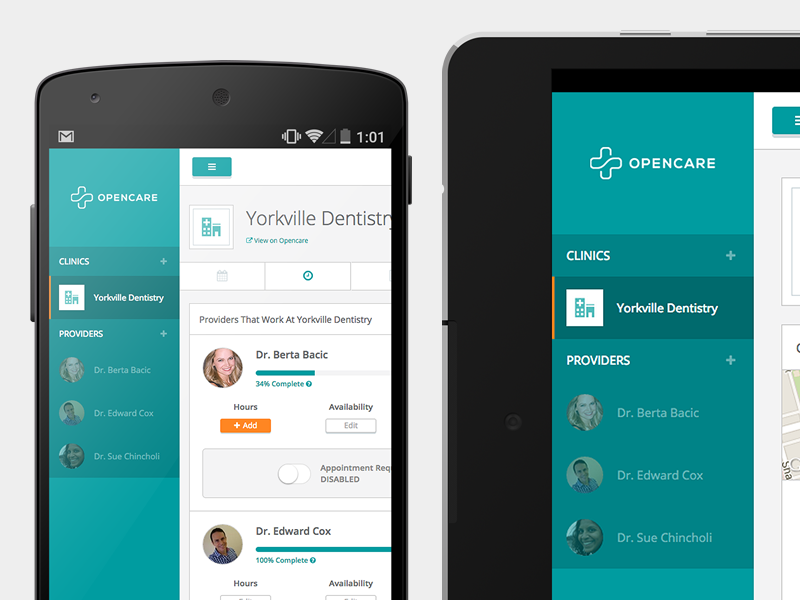 Opencare For Clinics ui ux design health doctor clinic healthcare