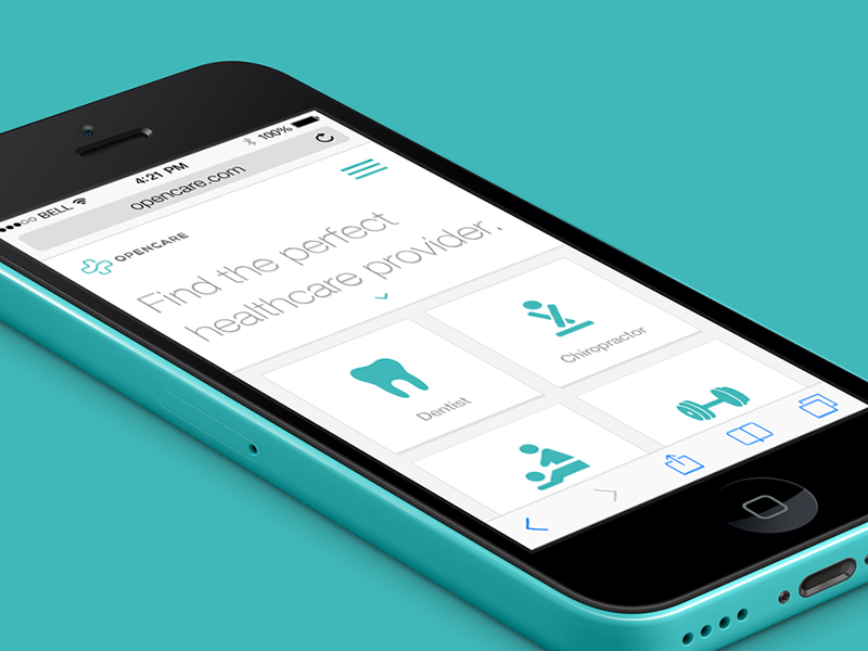 Discovery Search health ui mobile app healthcare iphone web