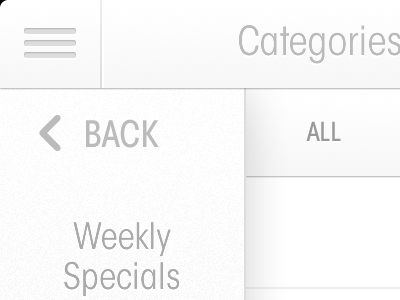 Breaking iOS Conventions app ios iphone menu nav navigation side white