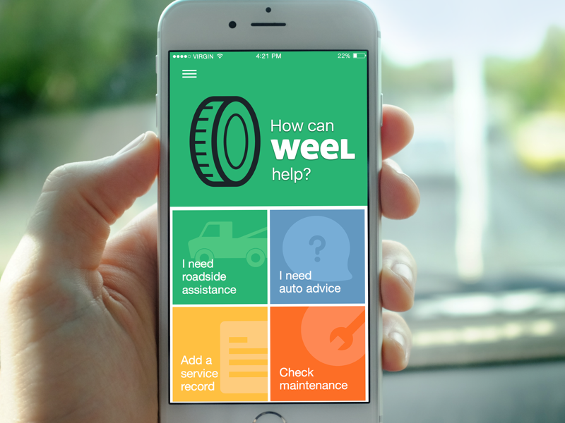 Weel design clean mobile app ios flat white iphone ui