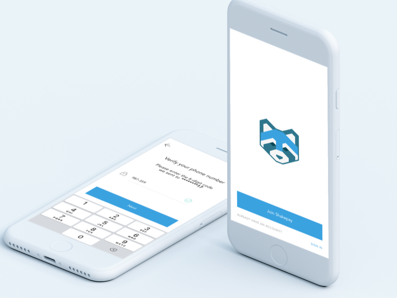 Shakepay Onboarding design clean mobile ios app flat white iphone ui
