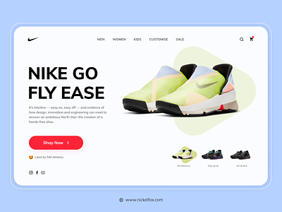 Nike Go Landing Page branding clean clean ui colour design home page interaction design landing page minimal nike shoes trend typography ui ux visual design website