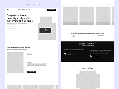 Website Redesign, Lo-Fi Website Landing Page branding colour creative art digital website lofi figma design fonts landing page lofidelity design product product design product designer tech website typography ui ui ux website