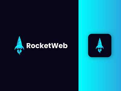 RocketWeb App Logo Design android app logo app app icon app logo branding colorful logo design icon illustration illustrator letter logo logodesign logotype modern logo typography ui ux vector