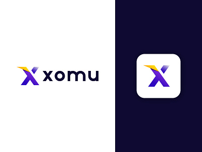 Xomu modern app logo design- X modern app logo design