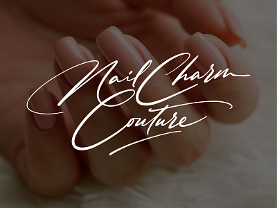 Nail Charm Couture Calligraphy Signature Logo