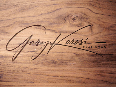 Gary Korosi Calligraphy Signature Logo calligraphy calligraphy logo custom logo handwritten logo logo signature logo
