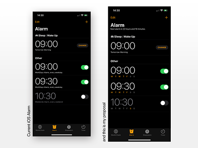 iOS Alarm tweak alarm design ios ui uidesign ux uxdesign