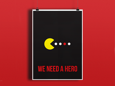 We Need A Hero #2 1984 a games gandhi hero man need pac poster retro video vintage