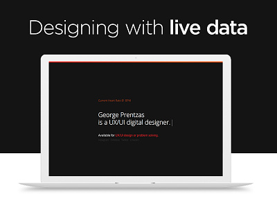 Designing with Live Data designer digital github google fit live data ui ux web design xiaomi mi band