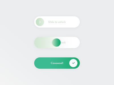 Slide To Unlock app button cta icon slider uiux ux design web designer