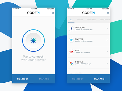 CODEPI Application application codepi google ios minimal pass passwords product design ui ux web design