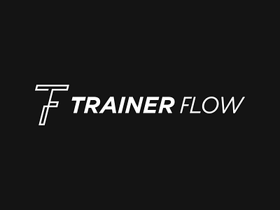 Trainer Flow branding design fitness gym app logo monogram product branding startup