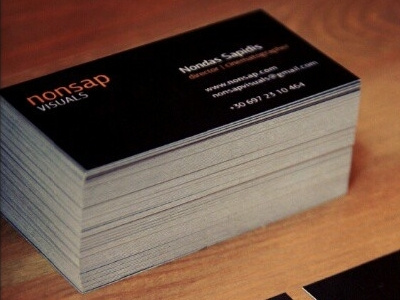 Nonsap business card cinematographer nonsap