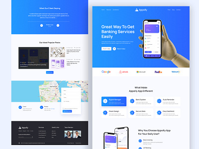 Figma App Landing Page Website app landing page bank app design bank app website figma design figma template website design website ui