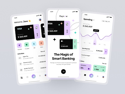 Paynow - Finance App banking banking app card design figma finance app mobile app ui design ui mobile app