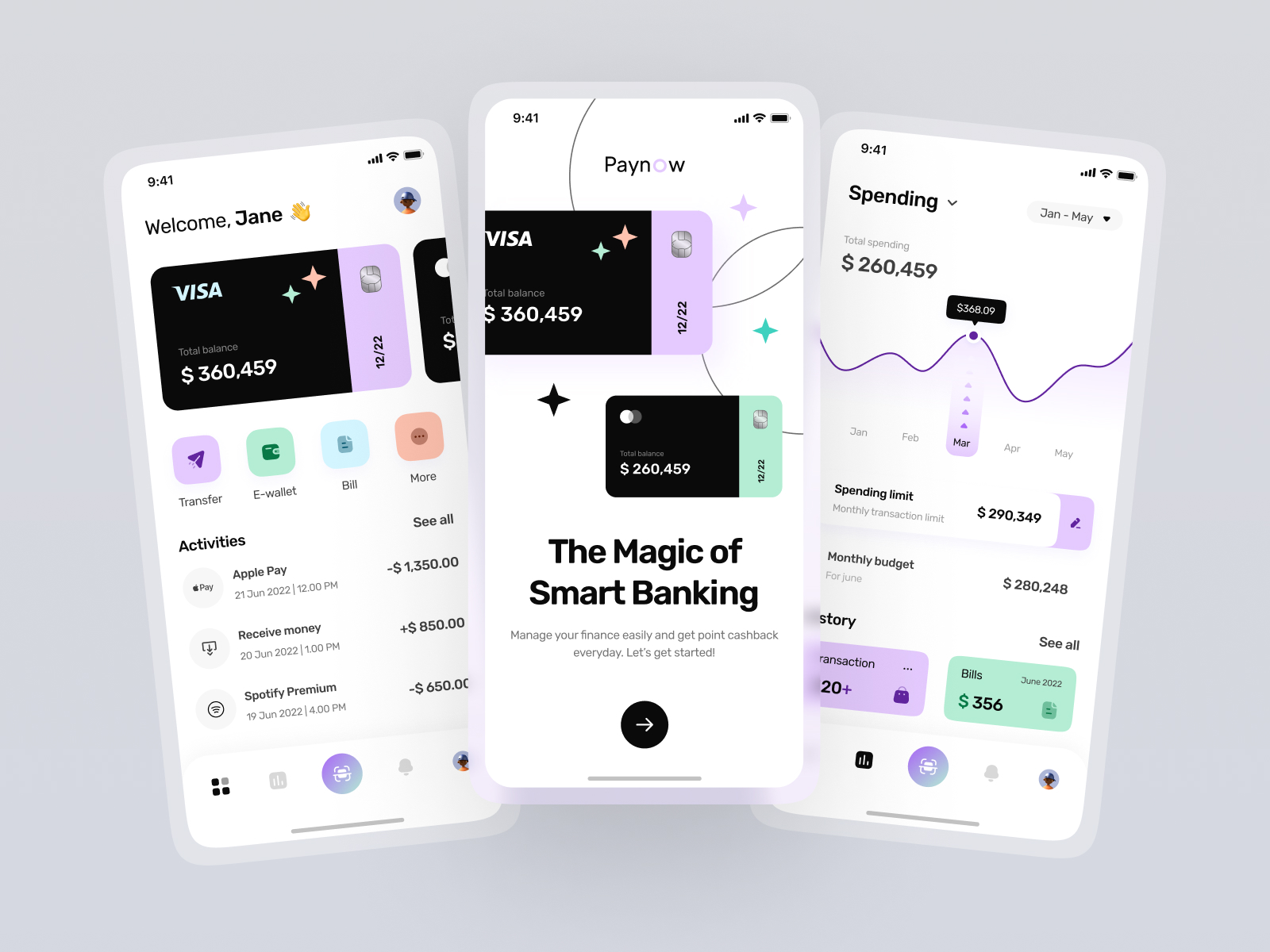 Paynow - Finance App by Mirna Kusumawati for One Week Wonders on Dribbble