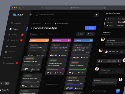 TASK - Task Management Dashboard dashboard design figma task management task management dashboard ui dashboard ui design