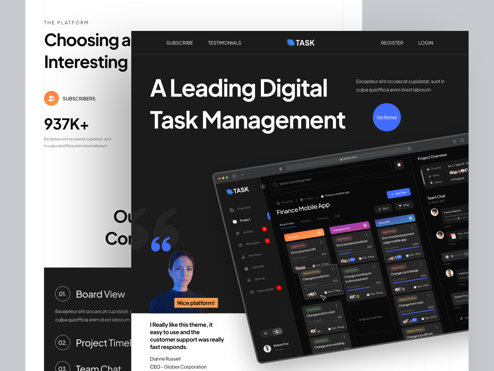 Task Landing Page By Mirna Kusumawati For One Week Wonders On Dribbble