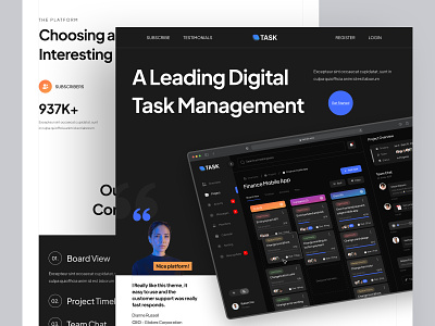 TASK - Landing Page figma landingpage taskmanagement ui ui design webdesign